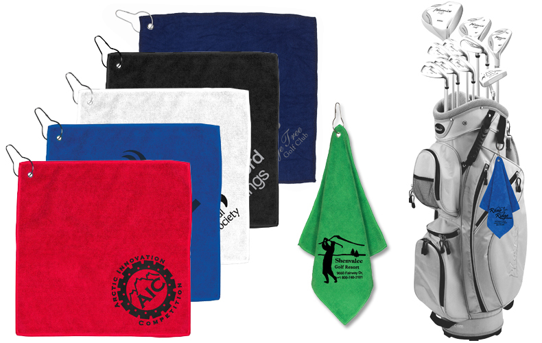 300GSM Heavy Duty Microfiber Golf Towel with Metal Grommet and Clip